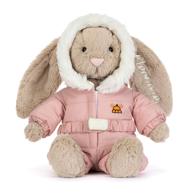 Personalised Bashful Bunny 'Snow Suit'